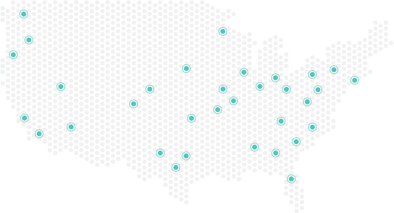 Marked US map