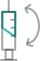 Inverted syringe icon