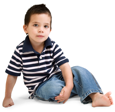 Male toddler sitting