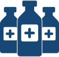 Three-vial icon