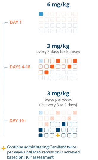 Dosing chart – days 1 through 19+